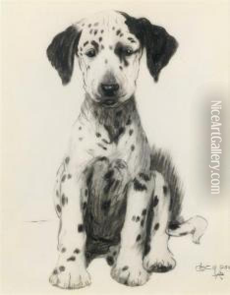 Loopy, The Dalmatian Puppy Oil Painting - Cecil Charles Aldin