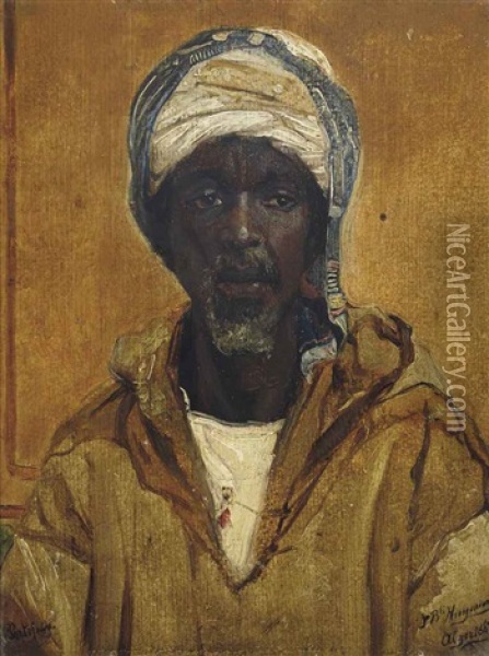 Portrait Of A Moor Oil Painting - Jan Baptist Huysmans