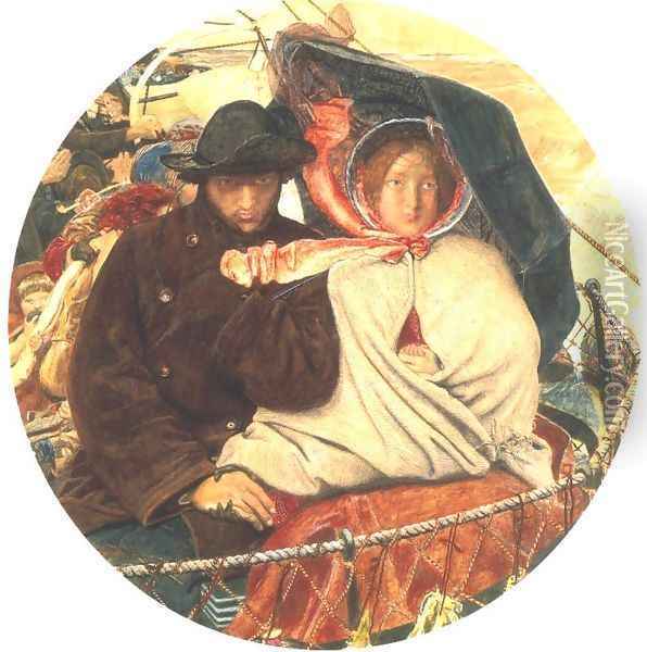 The Last of England 1852-55 Oil Painting - Ford Madox Brown