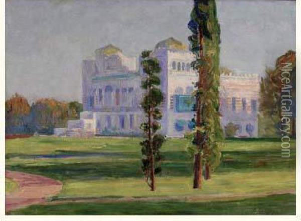  La Villa Blanche  Oil Painting - Hippolyte Petitjean