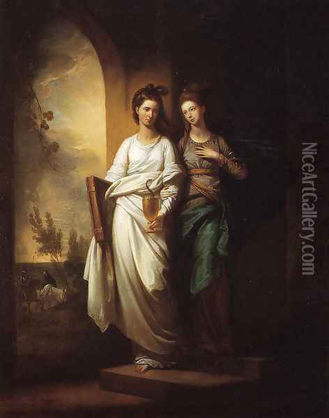 Fidelia and Speranza (1776) Oil Painting - Benjamin West