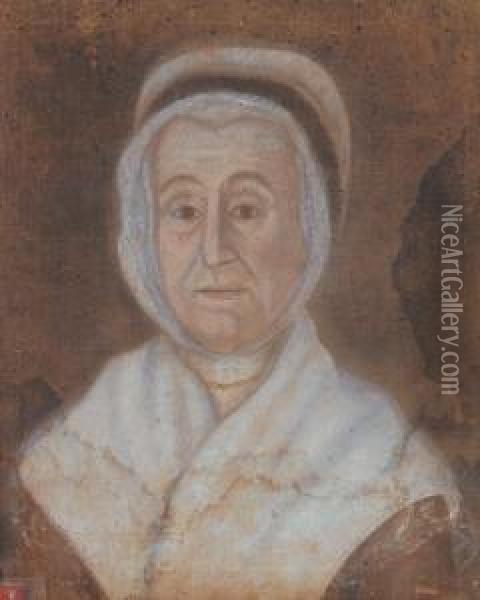 Older Woman Oil Painting - Sarah Perkins, The Beardsley Limner
