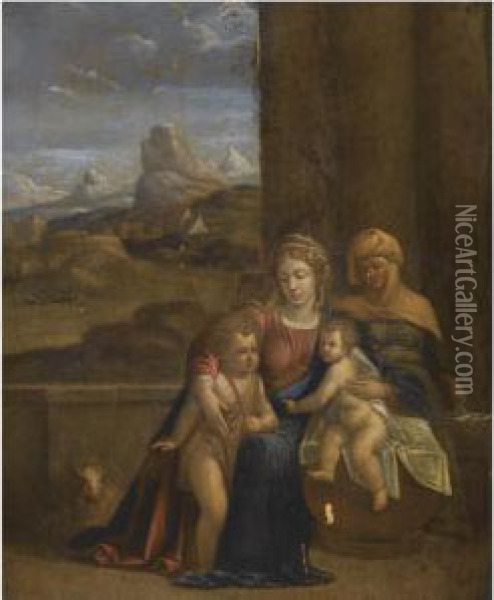 The Holy Family Oil Painting - Garofalo