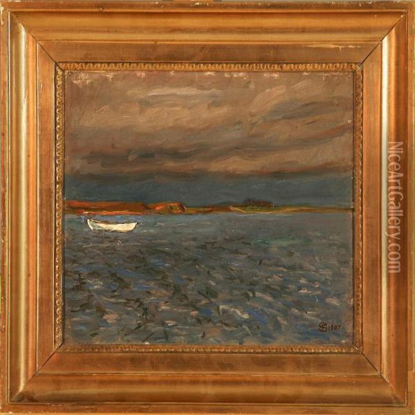 Coastal Scene From Fyn,denmark Oil Painting - Fritz Syberg