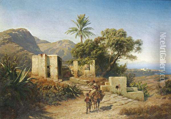 Paysage Du Sahel Oil Painting - Curtius Grolig