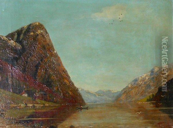 Fjord Oil Painting - Therese Fuchs