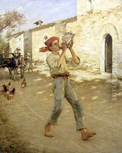 Crying Fish in Spain Oil Painting - Henry Herbert La Thangue