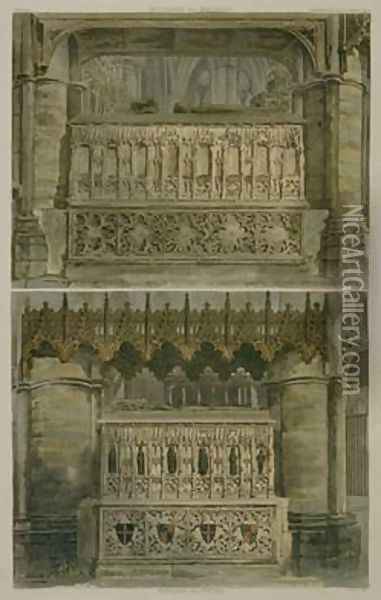 The Tombs of Richard the Second and Edward the Third Oil Painting - Frederick Mackenzie