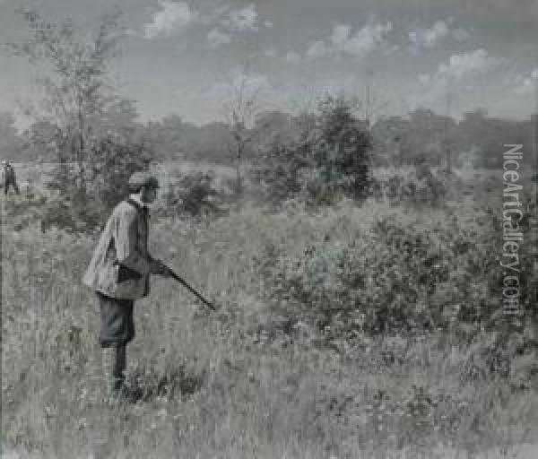 Shoot: Shoot: Man: Why Don't You Shoot? (illustration For Oil Painting - Arthur Burdett (Sr.) Frost