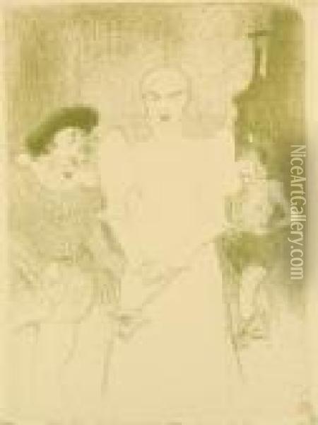 A L'opera, Mme Caron Dans Faust (delteil 49; Adhemar 52; Wittrock 39) Oil Painting - Henri De Toulouse-Lautrec