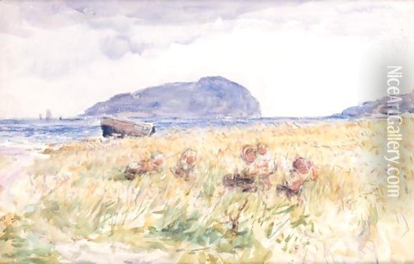 Among The Bent, Ailsa Craig Oil Painting - William McTaggart
