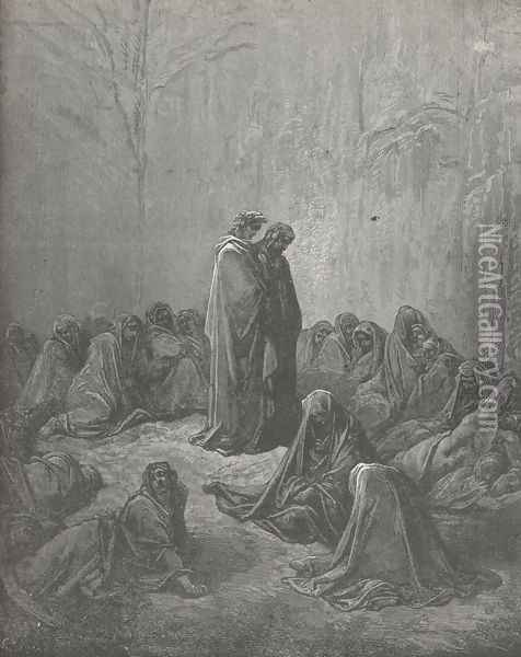 The sight of mis'ry. (Canto XIII., line 66) Oil Painting - Gustave Dore