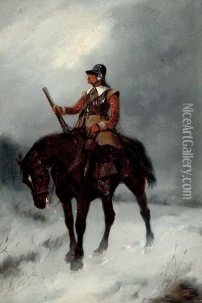 After The Battle Oil Painting - George Wright