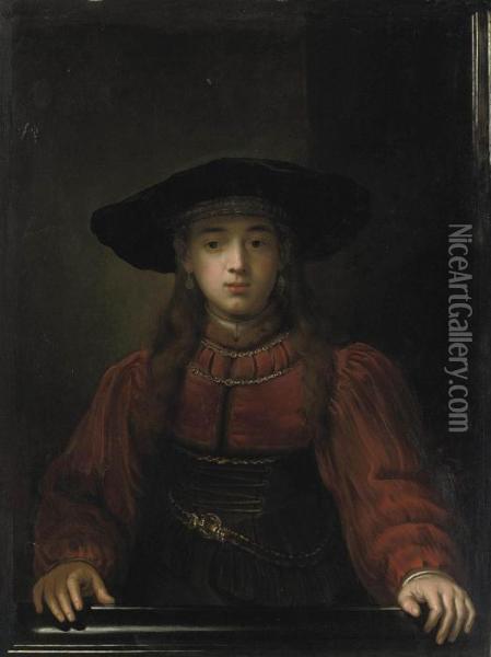 Portrait Of A Young Girl Oil Painting - Rembrandt Van Rijn