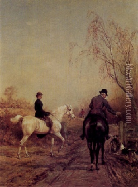 A Hunting Man Oil Painting - Heywood Hardy