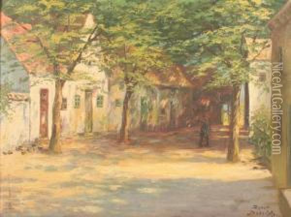 Dorfstrase Oil Painting - Josef Dederichs