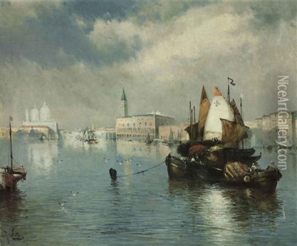 Venice Oil Painting - Eliseo Meifren y Roig