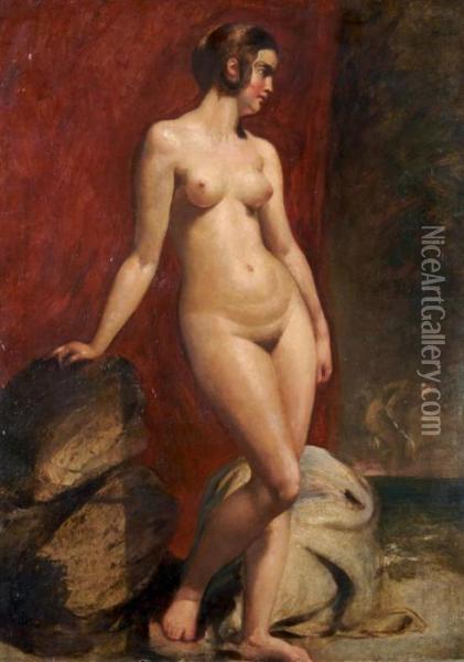 A Female Nude Oil Painting - William Etty