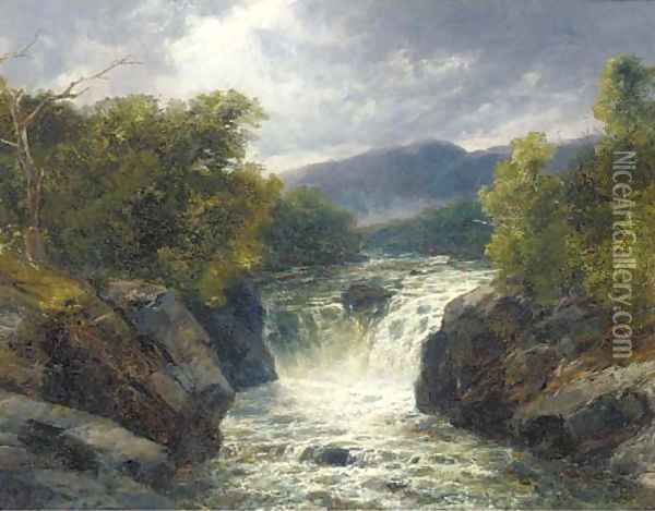 A Highland torrent Oil Painting - John Brandon Smith