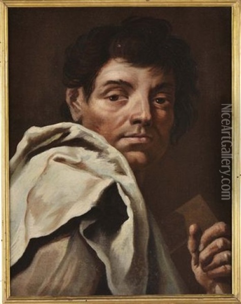Testa Di San Taddeo (copia Da Giambatista Piazzatta, Incisa Da Marco Pitteri) Oil Painting - Francesco Salvator Fontebasso
