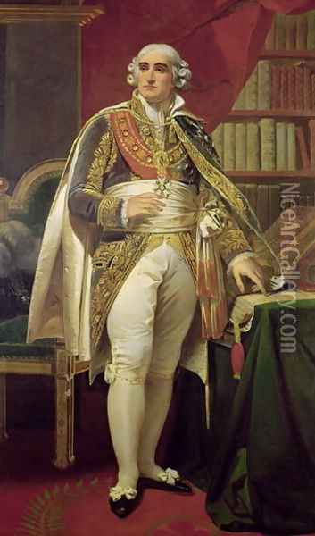 Portrait of Jean-Jacques-Regis de Cambaceres 1753-1824 Oil Painting - Frederic Henri Schopin