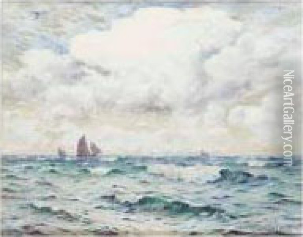Silver Cloud; Cemaes Bay Oil Painting - John Mcdougal