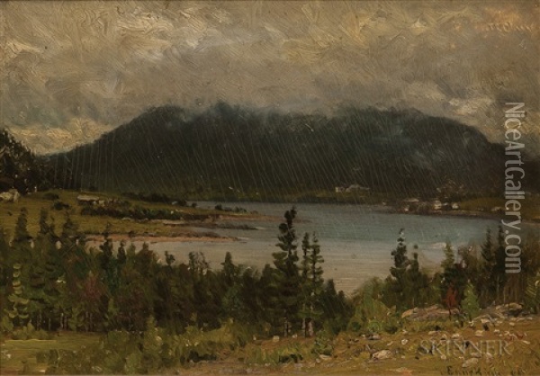 Brown Mountain, Somes Sound, S.w. Harbour Oil Painting - John Joseph Enneking