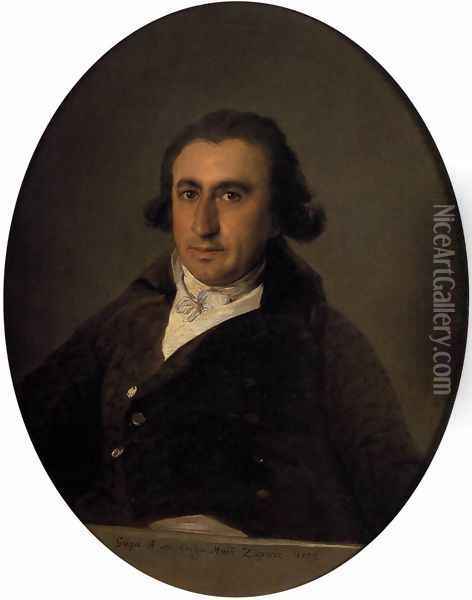 Portrait of Martín Zapater Oil Painting - Francisco De Goya y Lucientes