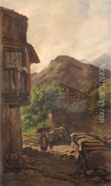 Paesaggio Campestre Oil Painting - Achille Formis