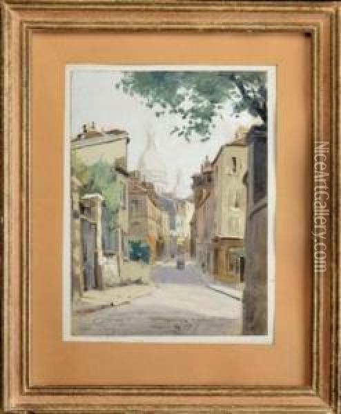 Ruelle A Montmartre Oil Painting - Rene Louis Pean