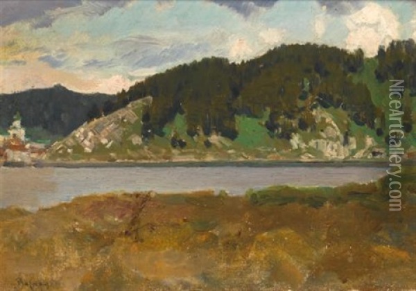 Landscape With Lake Oil Painting - Appolinari Mikhailovich Vasnetsov