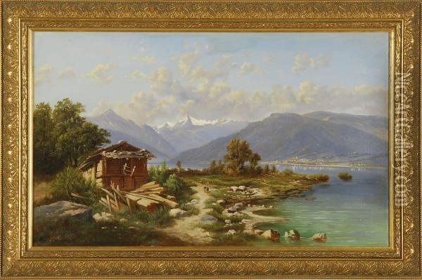Lake Constance Oil Painting - Karl Franz Emanuel Haunold