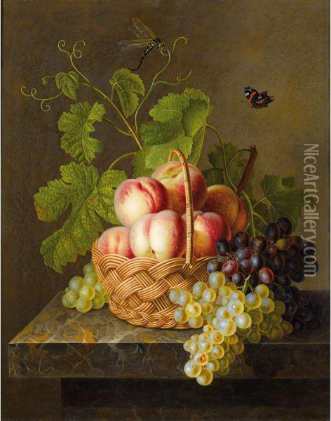 Panier De Fruits Oil Painting - Antoine Berjon