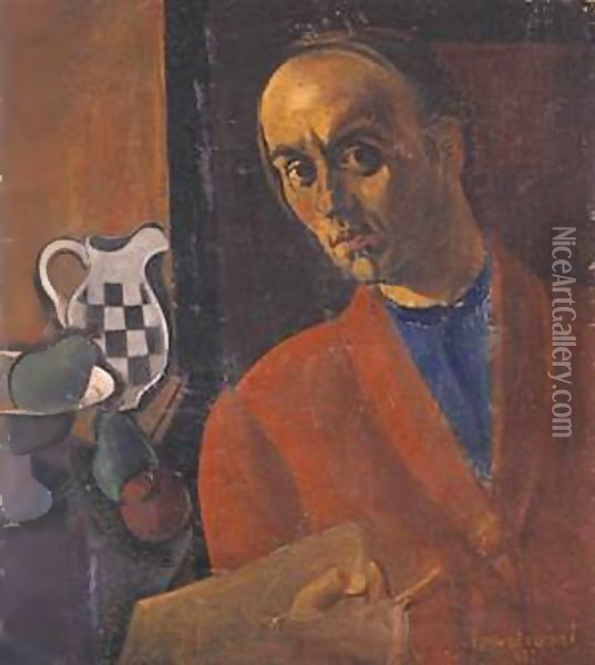 First Self-portrait 1932 Oil Painting - Karl Briullov
