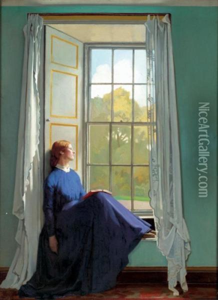 Window Seat Oil Painting - Sir William Newenham Montague Orpen