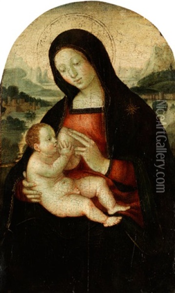 Maria Lactans Oil Painting -  Berto di Giovanni (di Marco)
