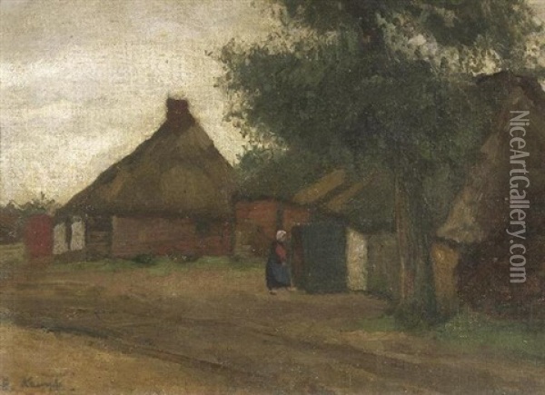 Flandrisches Gehoft Oil Painting - Eugen Kampf