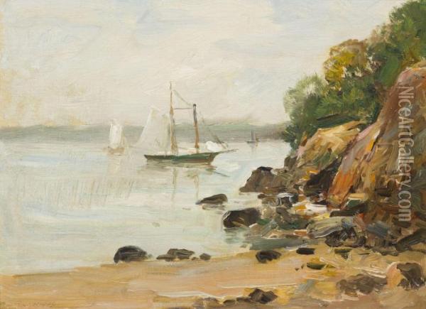 Rocky Beach, Rockport Oil Painting - Charles Paul Gruppe