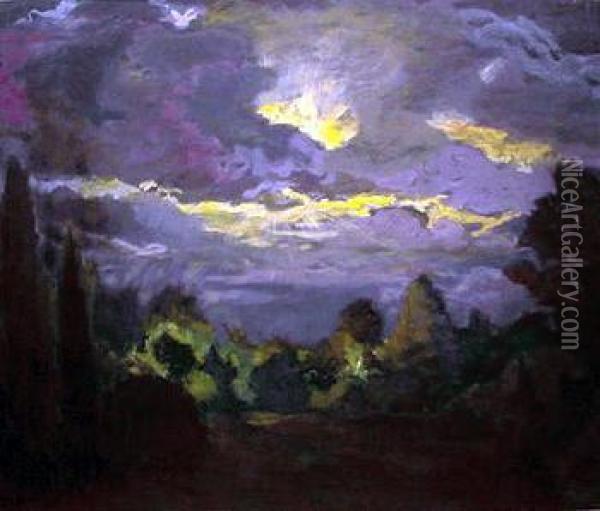 Darkening Skies Oil Painting - Frank Simon Herrmann