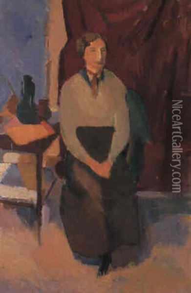 Portrat Af Bertha Brandstrup Oil Painting - Karl Isakson