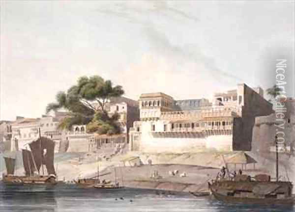Part of the City of Patna on the River Ganges 2 Oil Painting - Thomas Daniell