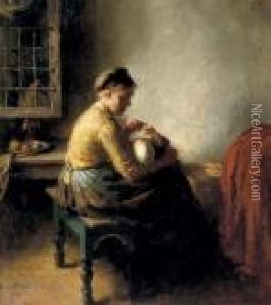 The Bliss Of Motherhood Oil Painting - Bernard Johann De Hoog