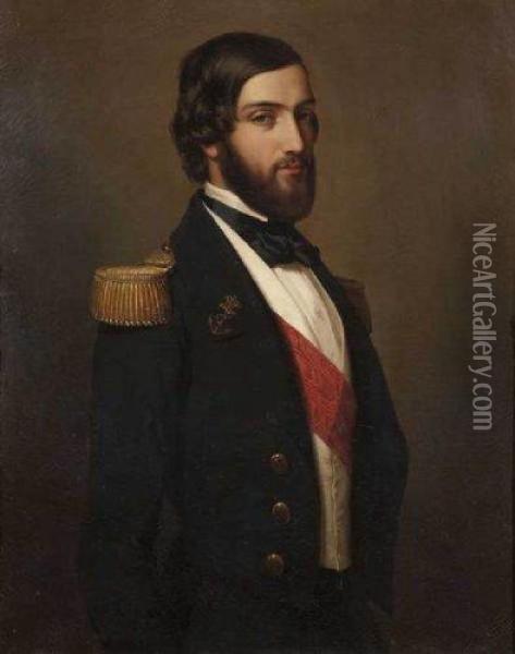 Portrait Du Prince De Joinville Oil Painting - Franz Xavier Winterhalter