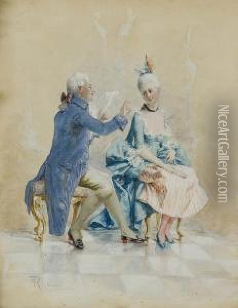 W Salonie, 1888-96 Oil Painting - Mieczyslaw Reyzner