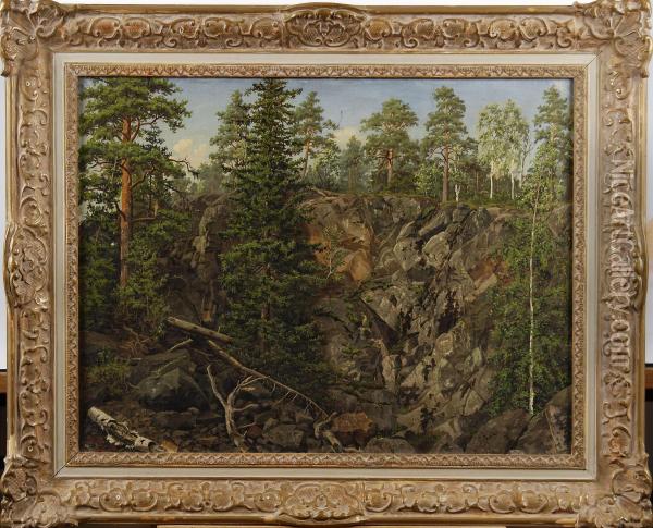 Skogslandskap Oil Painting - Per Daniel Holm
