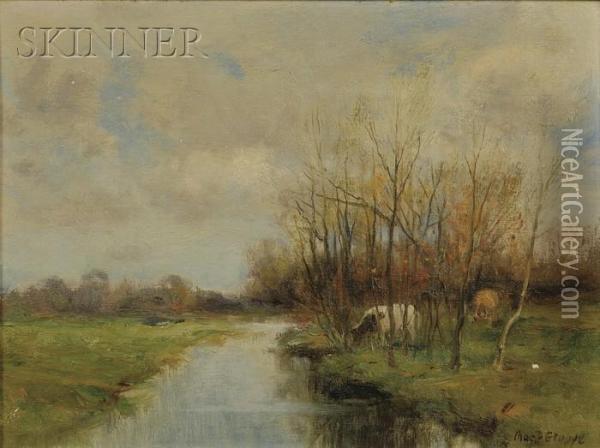 Under The Willows Oil Painting - Charles Paul Gruppe