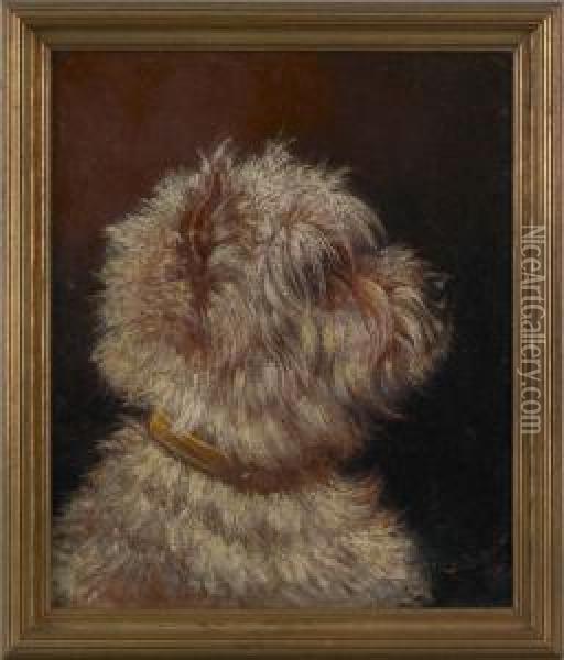 Dog Portrait Oil Painting - Henry Collins Bispham