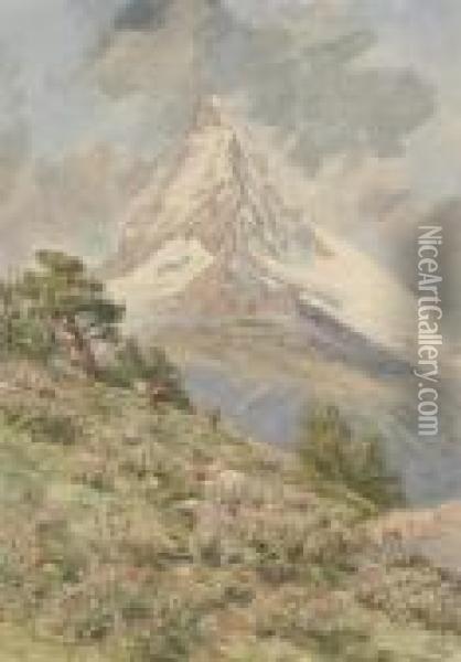 The Matterhorn From Riffel Alp Oil Painting - Charles Jones Way
