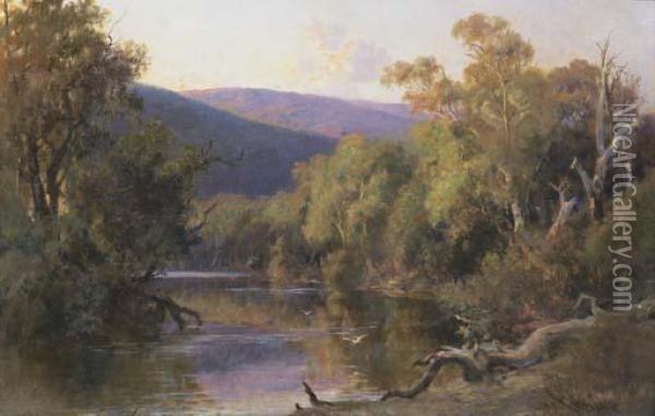 The Mitta Mitta River Oil Painting - Charles Rolando