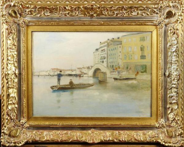 Venetiansk Motiv Oil Painting - Wilhelm von Gegerfelt